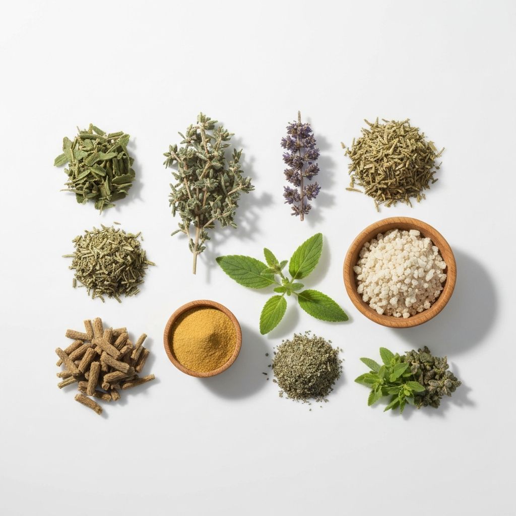 Natürliche pflanzliche und mineralische Inhaltsstoffe